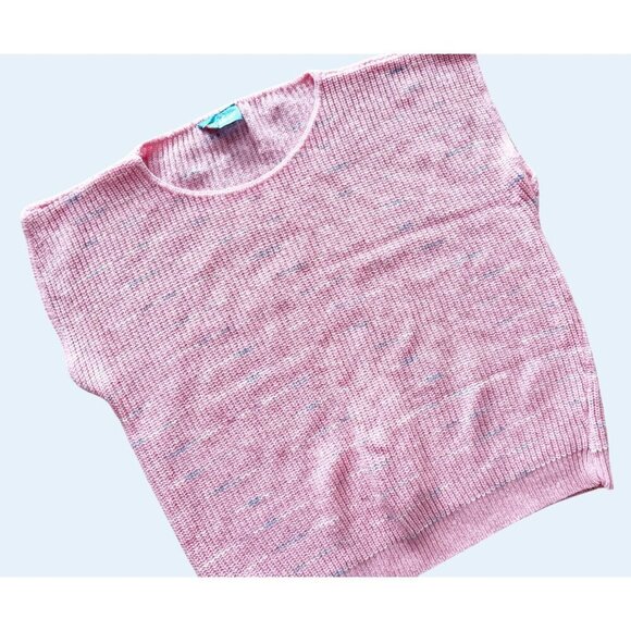 Vintage SUNSHINE 80s / 90s Pink Sleeveless Sweater Size Med - Picture 1 of 7